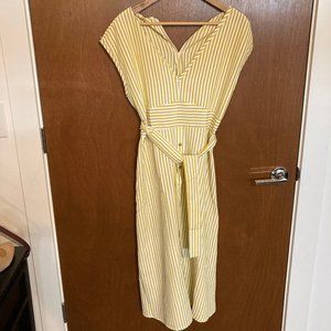 NEW Crisdress Coral Deep V Striped Dress